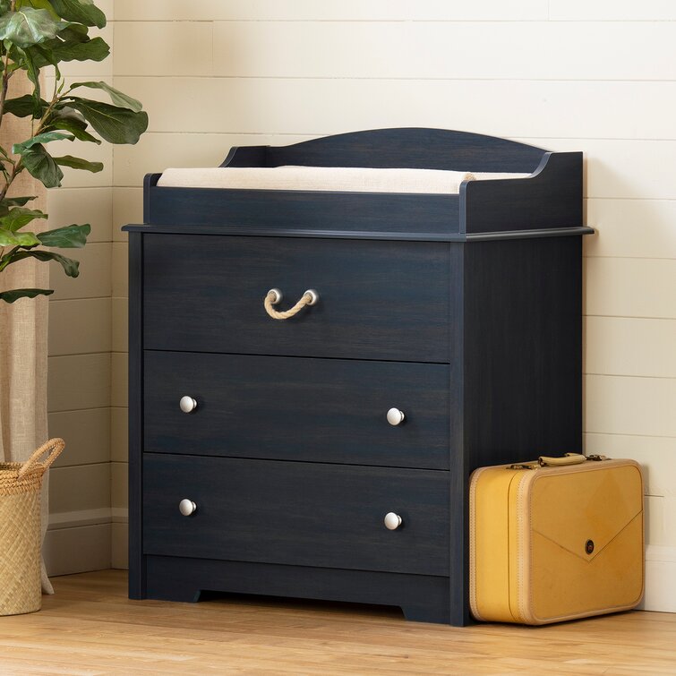 Children's dresser with top changing table